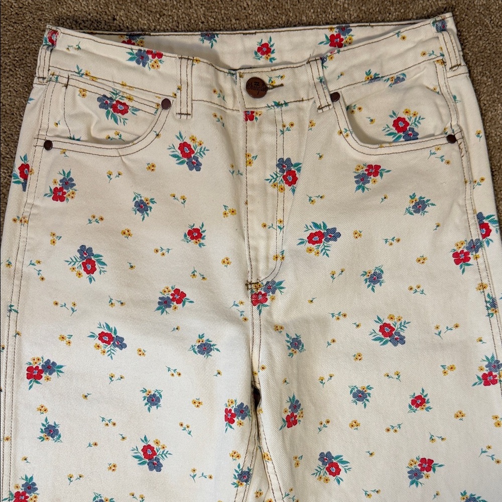 Billabong X Wrangler She's Cheeky High Rise Floral Jeans Size 27 - Picture 5 of 9